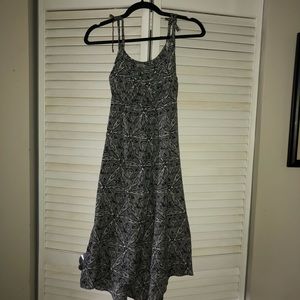 ecote tribal midi dress with tie sleeves